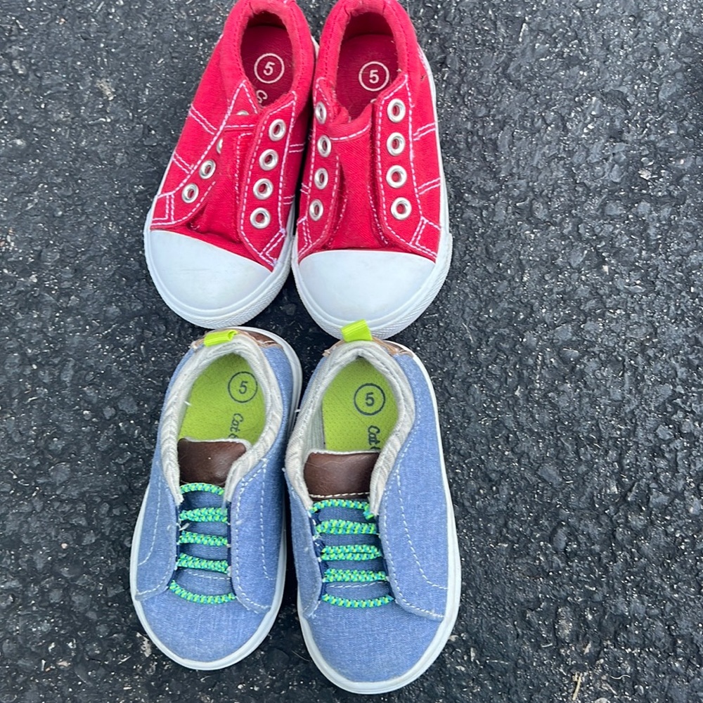 2 pairs - Cat & Jack size 5.  Like new!